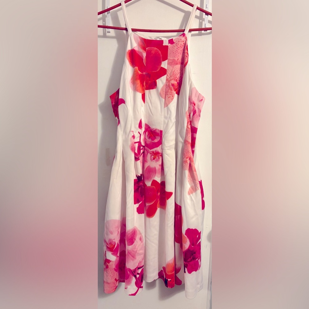 Floral Pink and Red Dress